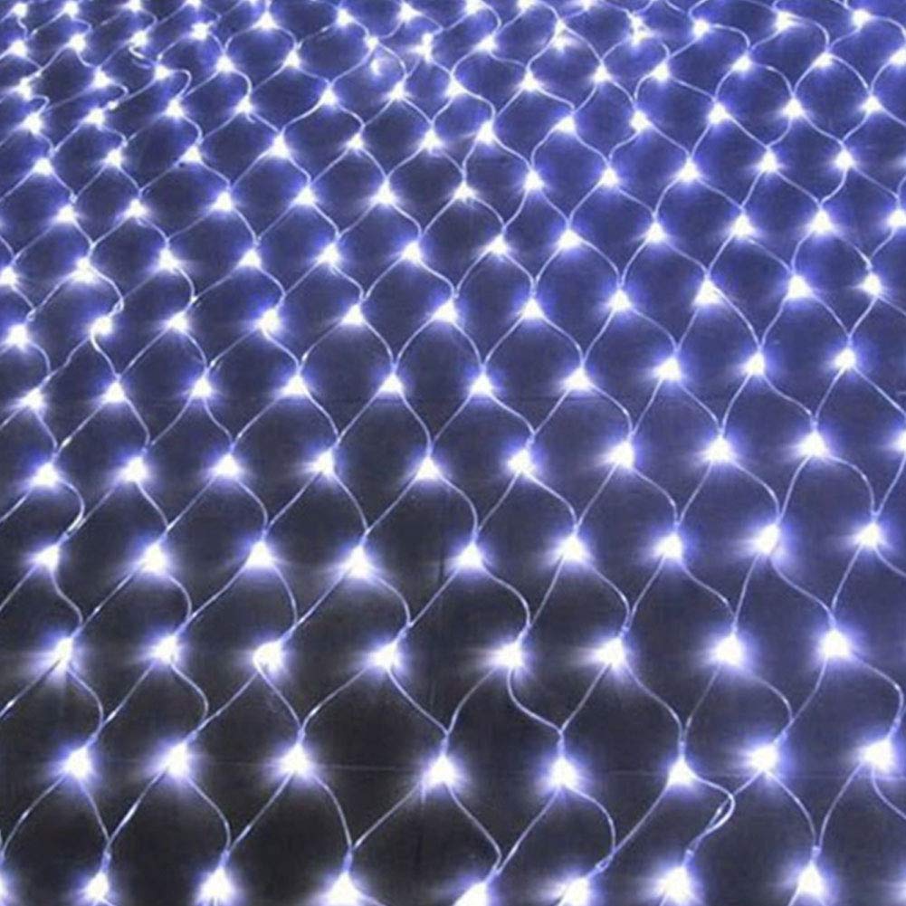 キャンデイ(candy88)クリスマス LEDイルミネーションライト ネットライト 3m*2m 204球 インテリアライト 誕生日 パーティー クリスマス 飾り 華やか 屋外対応 防水 節日 新年 雰囲気上がり プロポーズ 正月 家庭 お店 広場 (ホワイト)