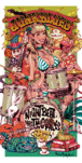 “JUNK BLUES x Rockin’Jelly Bean” offset print poster CMYK + UV Silver glitter print オフセットポスター