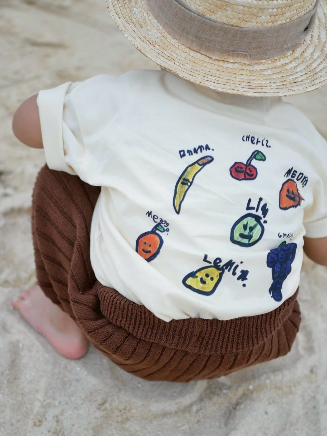 【予約】送料無料 Grown / ORGANIC FRUIT SALAD TEE - MILK