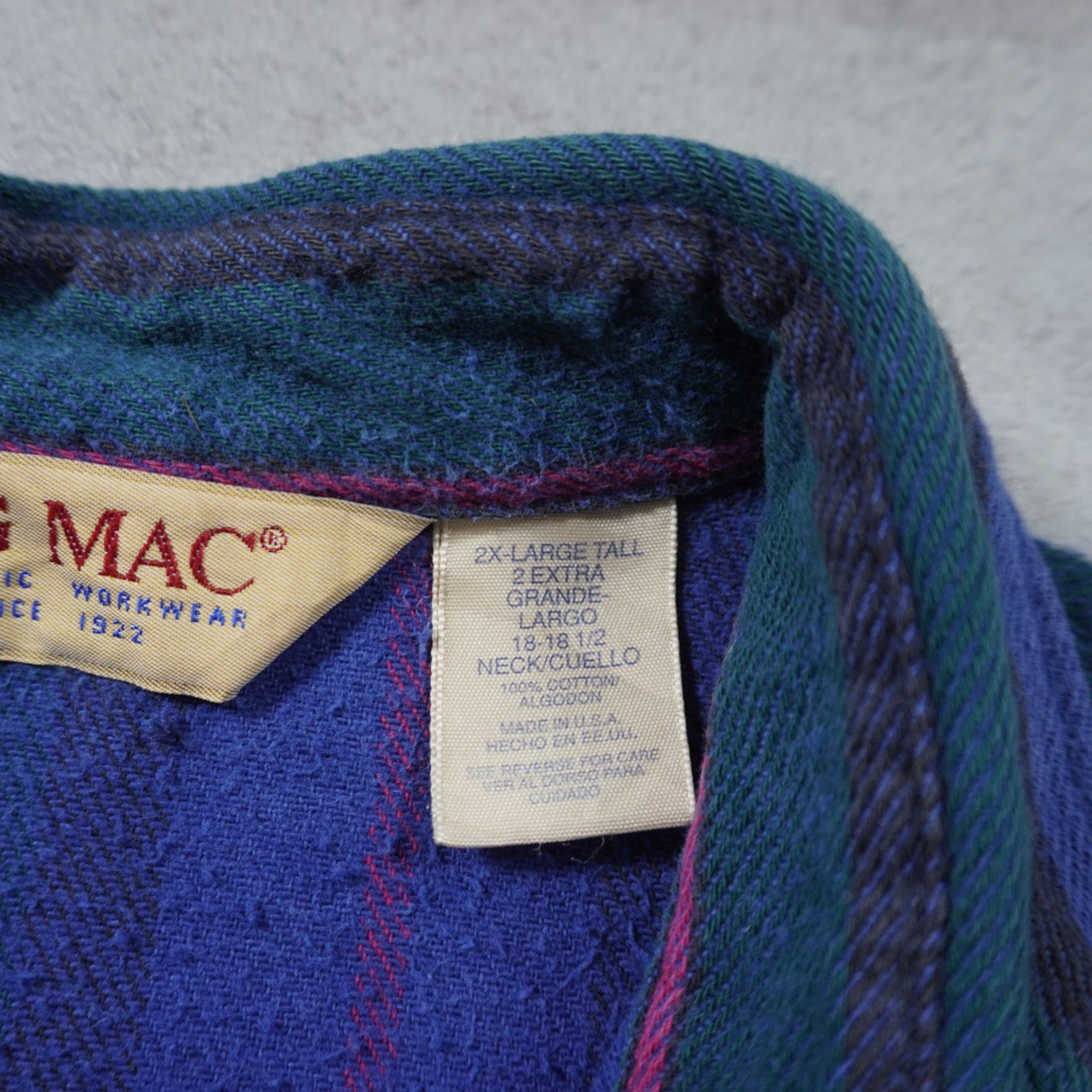 90s BIG MAC heavy flannel shirt "made in USA" 2XL 古着 - 8