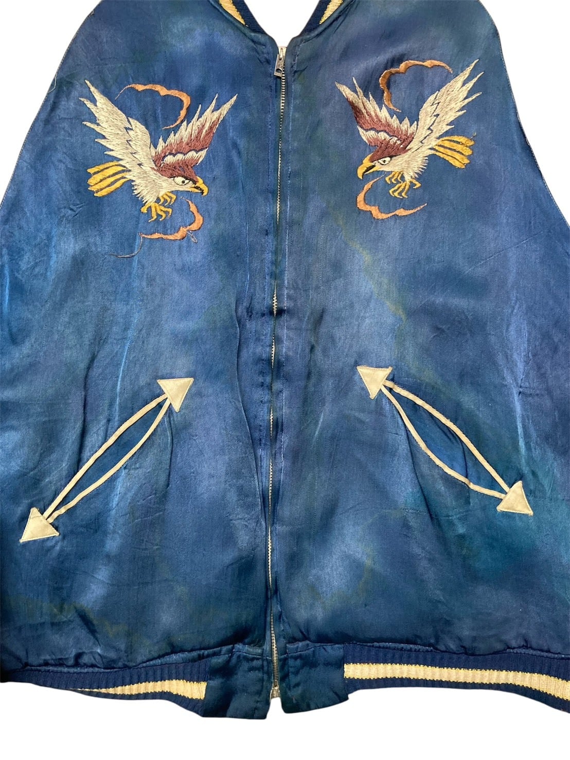 50's~60's VINTAGE SOUVENIR JACKET KOREA×TIGER スカジャン | OLD13