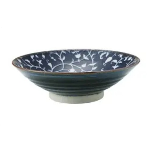 おふけ花唐草　8.0めん鉢　24.5cm　盛り鉢　和食器　パスタ皿