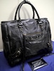 レア24万◆BALENCIAGA バレンシアガ THE SUNDAY ザ・サンデー M A4対応 ビジネス可 レザー トート バッグ 黒◆ サンデーの希少なミディアム