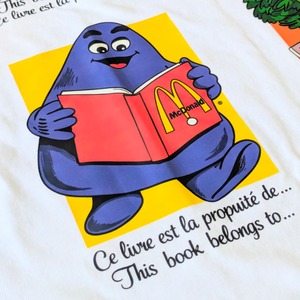 【 McDonald's ( マクドナルド )】『 this book〜 』Tシャツ / ロナルド・マクドナルド / ハンバーグラー / グリマス / フライキッズ 〚アメリカン雑貨 アメトイ〛