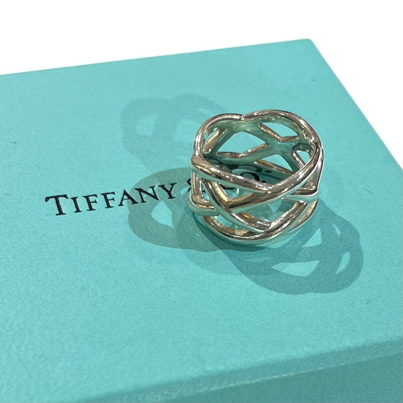 TIFFANY&CO】2192 名品ケルティック 編み込みデザイン シルバーリング