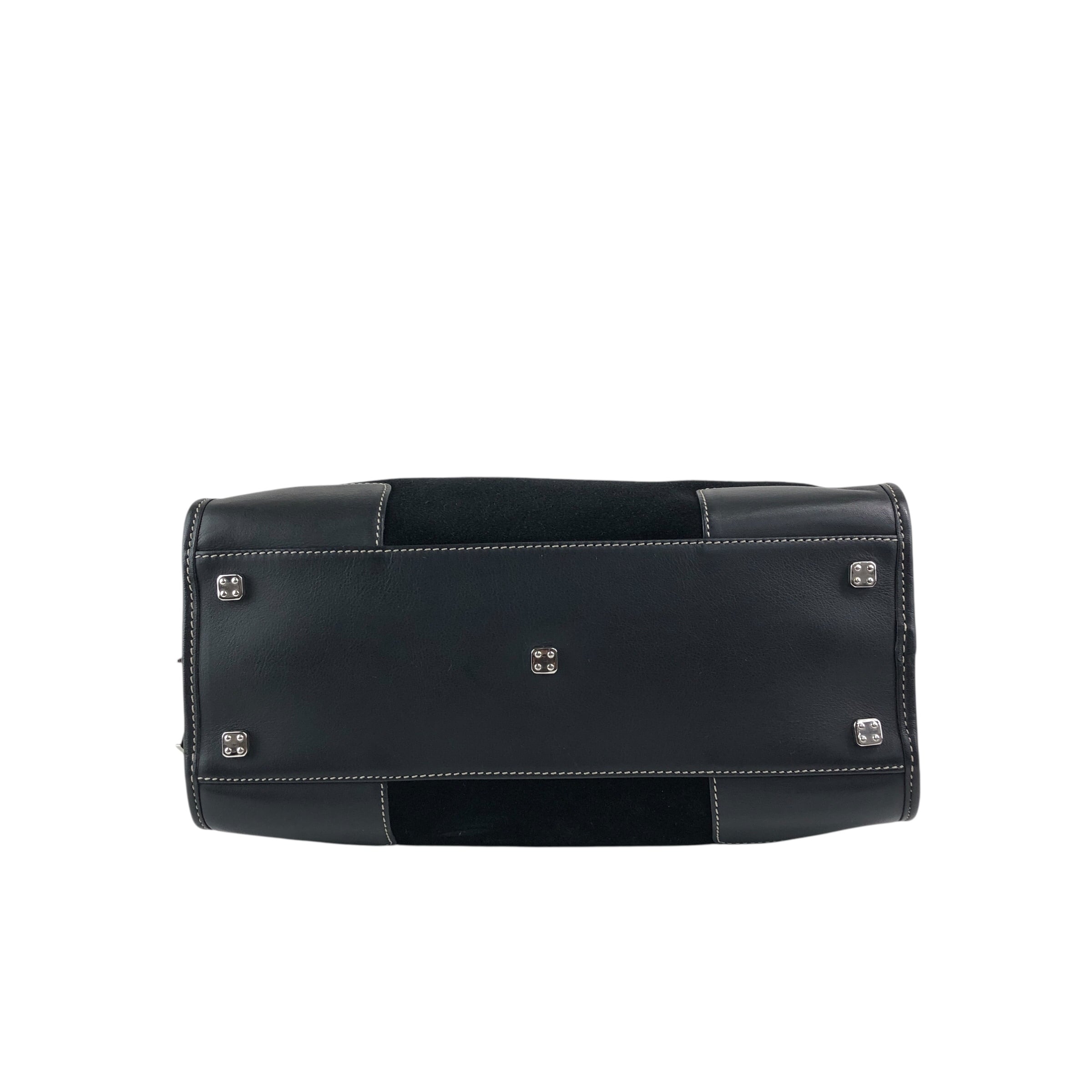 LOEWE ロエベ ハンドバッグ ブラック アマソナ28 スエード ミニ