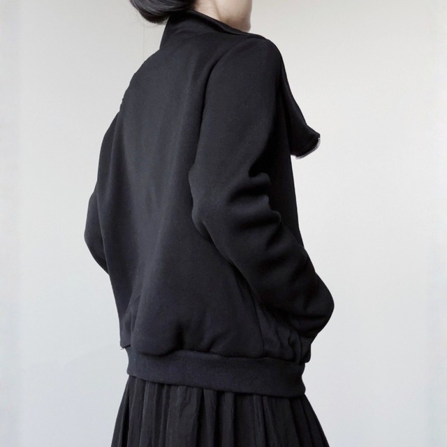 Asymmetric high neck zip jacket C1642