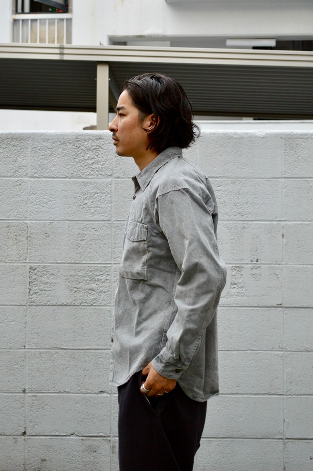 SEUVAS 8oz Heavy Canvas Raglan Shirts Jacket "Dyed SUMI" Made in Japan Kurashiki ソウバス 倉敷頒布 帆布シャツ 炭染め