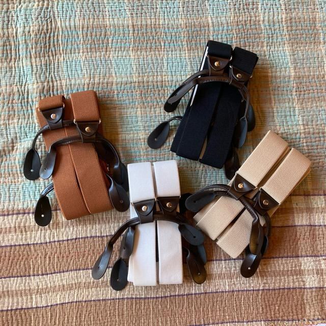 TOPANGA Accessory クラシックボタンサスペンダー BEIGE TOPANGA Accessory クラシックボタンサスペンダー BEIGE