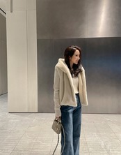 Sold out フード付きフェイクファーベスト_060484