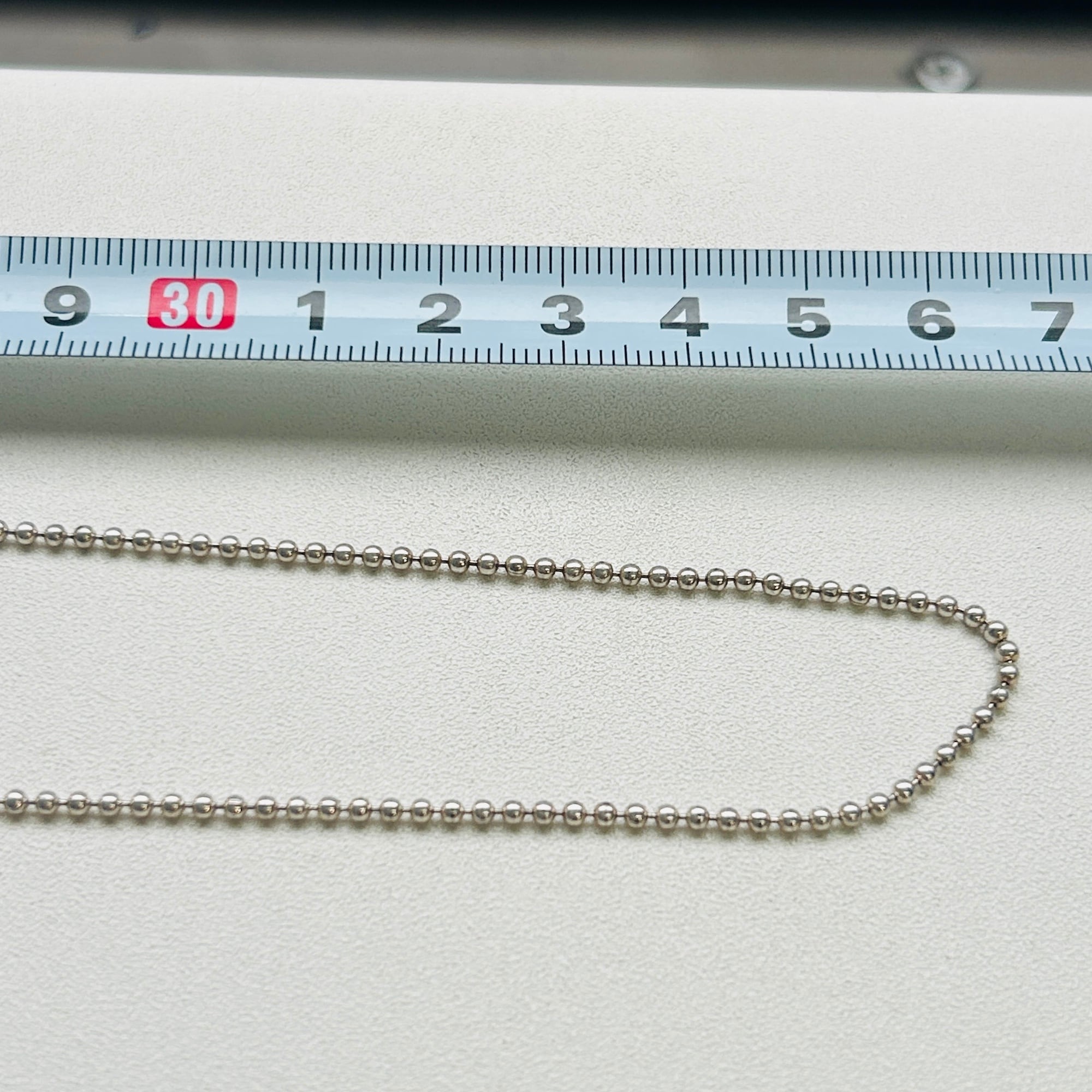 Italy シルバー925 LONGボールチェーンネックレス（76cm） | Milo