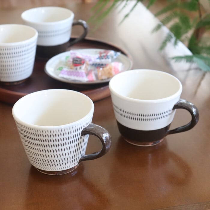 小石原焼 蔵人窯マグカップ 飛び鉋 Koishiwara-yaki] Mug Tobikanna