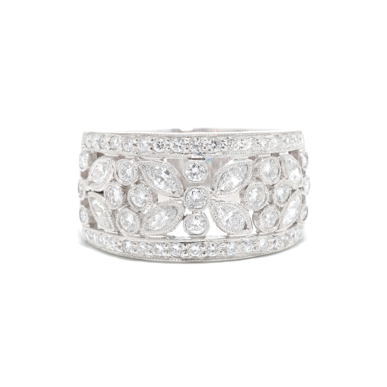 ダイヤモンド デザインリング K18(WG) / 1.160ct