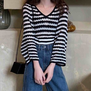 【送料無料】ニットセーター 冬 長袖 カジュアル系 大人可愛い プチプライス こなれ感 バイカラー 30代 40代 レディースファッション 可愛い シンプルデザイン お出かけ 女子会 デイリーユース お茶会 Vネック