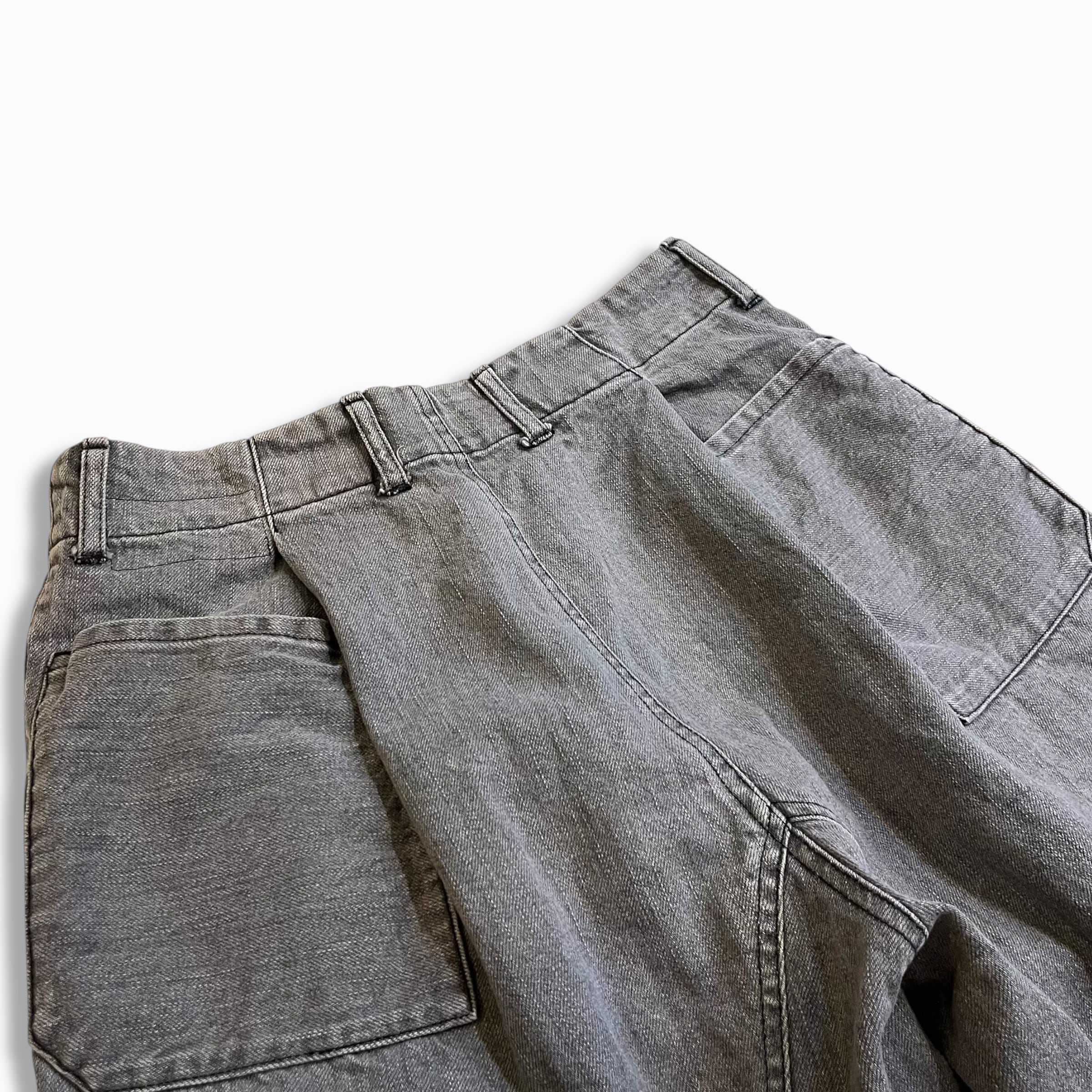 VOAAOV【ヴォアーブ】BLACK DENIM WIDE SHORTS | store a