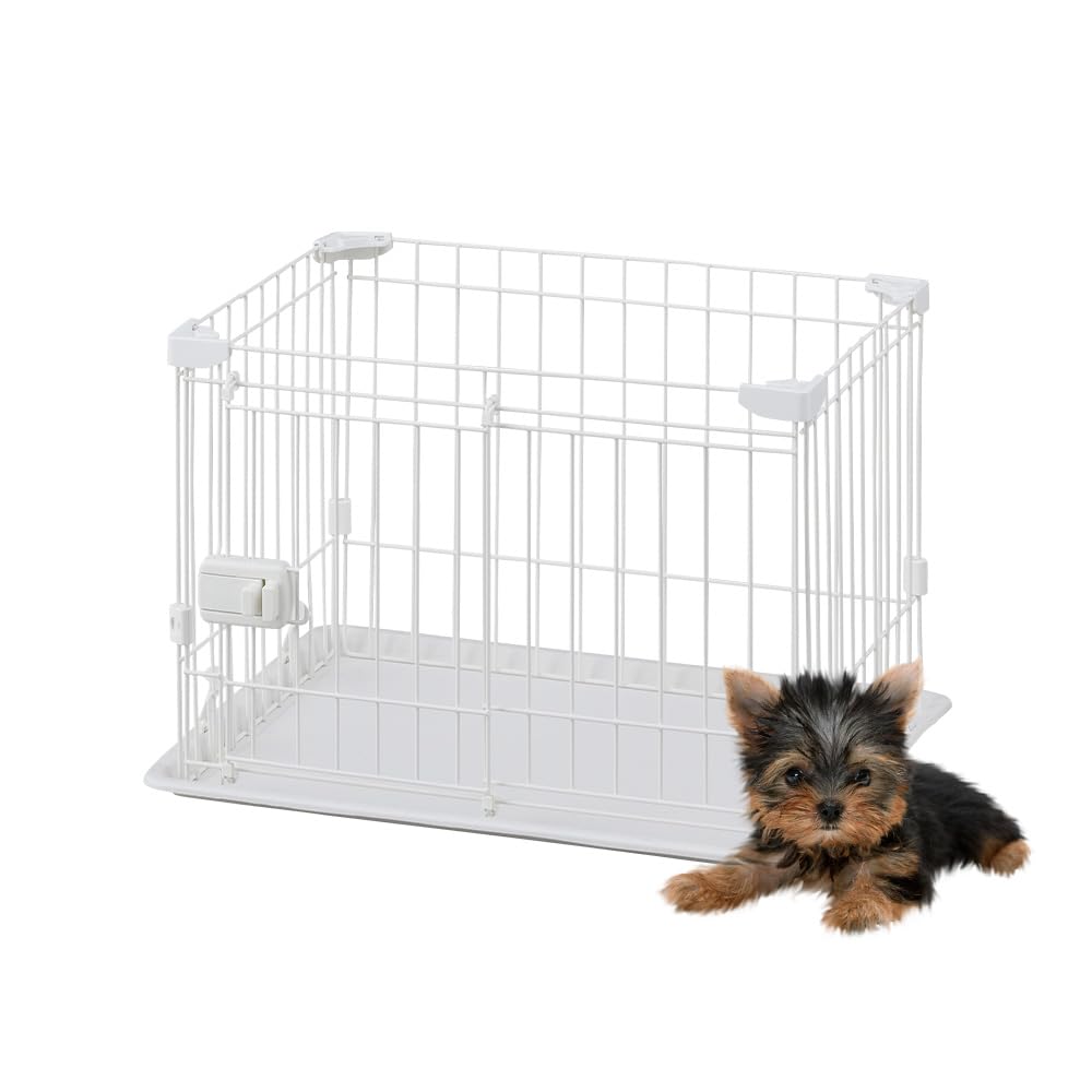 2人のママ　犬用ペットサークル STS-400T トレー付き 4個セット アイリスオーヤマ 犬 組み立て サークル システムサークルトレー付き