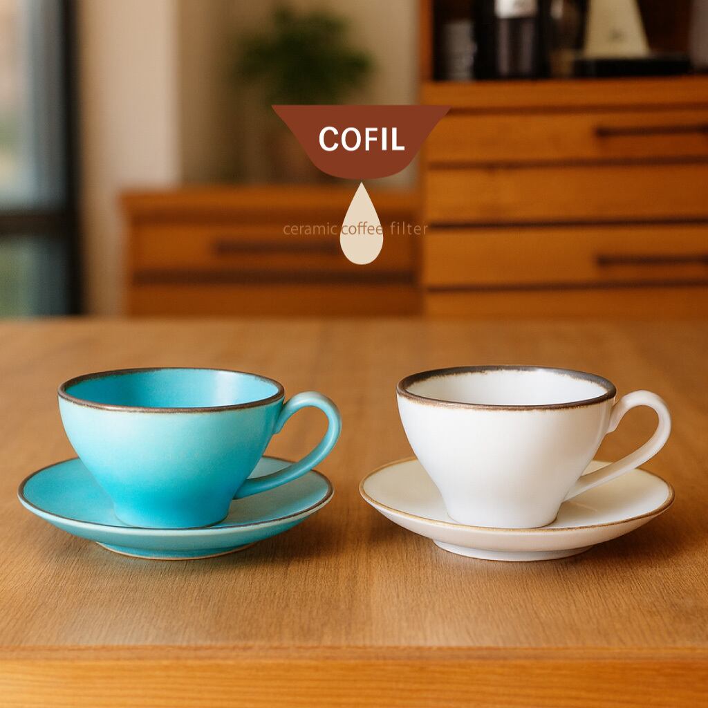COFIL ラテカップ＆ソーサー7oz トルコブルー | COFIL by AIHA