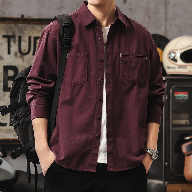 カジュアルシャツトップス　D0112