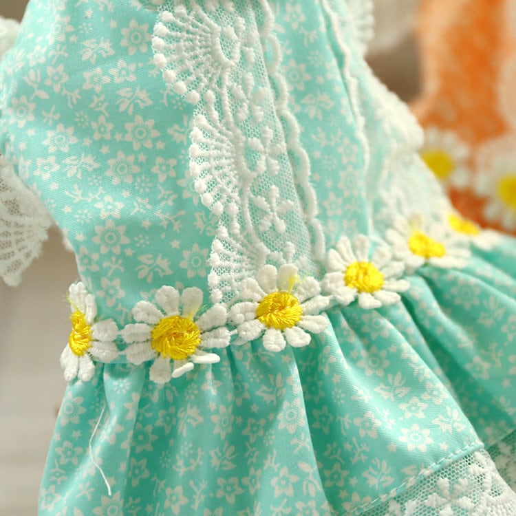 【犬服・ペット用品購入の方限定】花柄スカートをお付けします♪ 送料無料！犬の服 花柄ワンピース スカート 前開き ボタン ペット