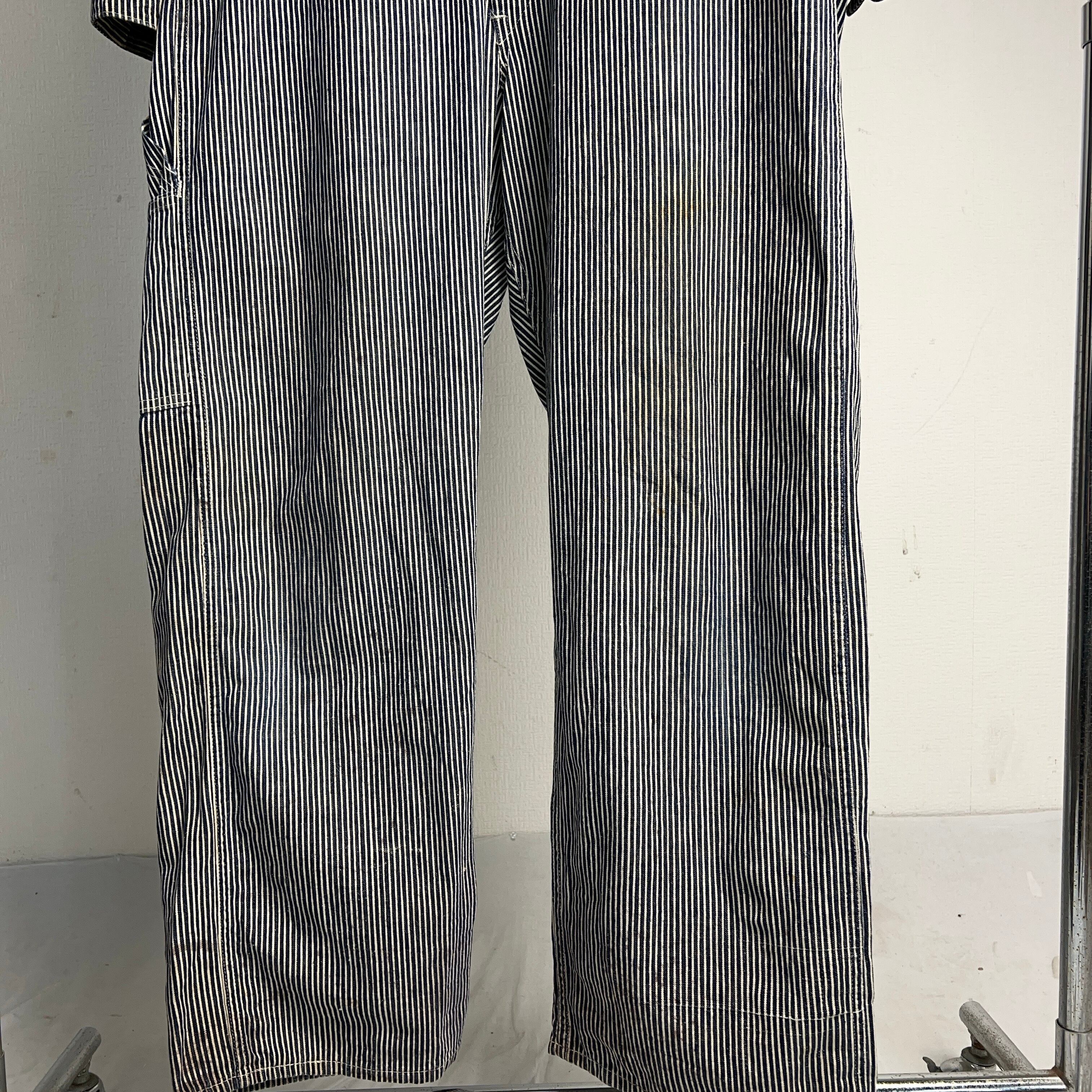 ストライプ柄オーバーオール・つなぎ 1940's HEADLIGHT Hickory Stripe Coveralls 40年代 ヘッドライト