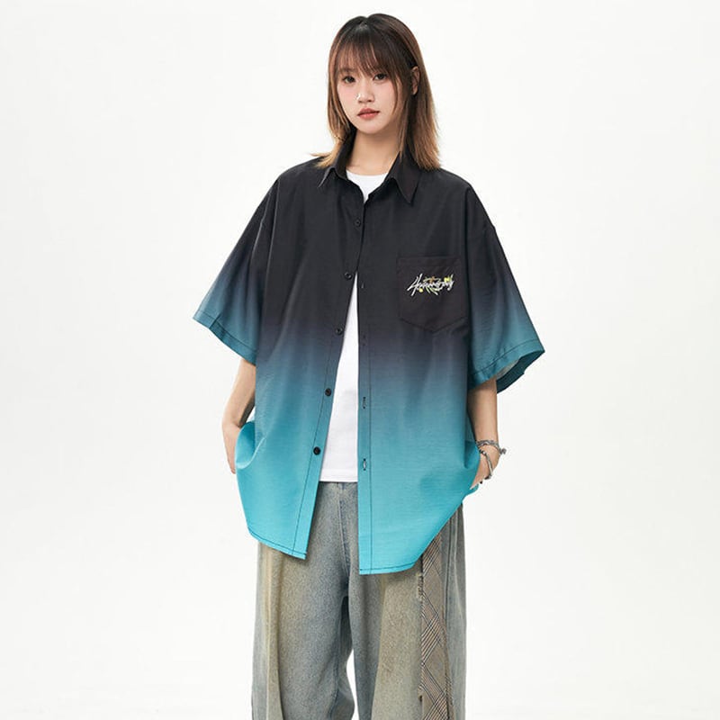 藤伊曼シリーズ】☆シャツ☆ 3color トップス 半袖 ユニセックス