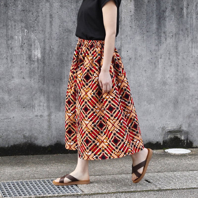 アフリカ布 スカート（SOLD OUT） | カンガ屋 katikati（カティカティ