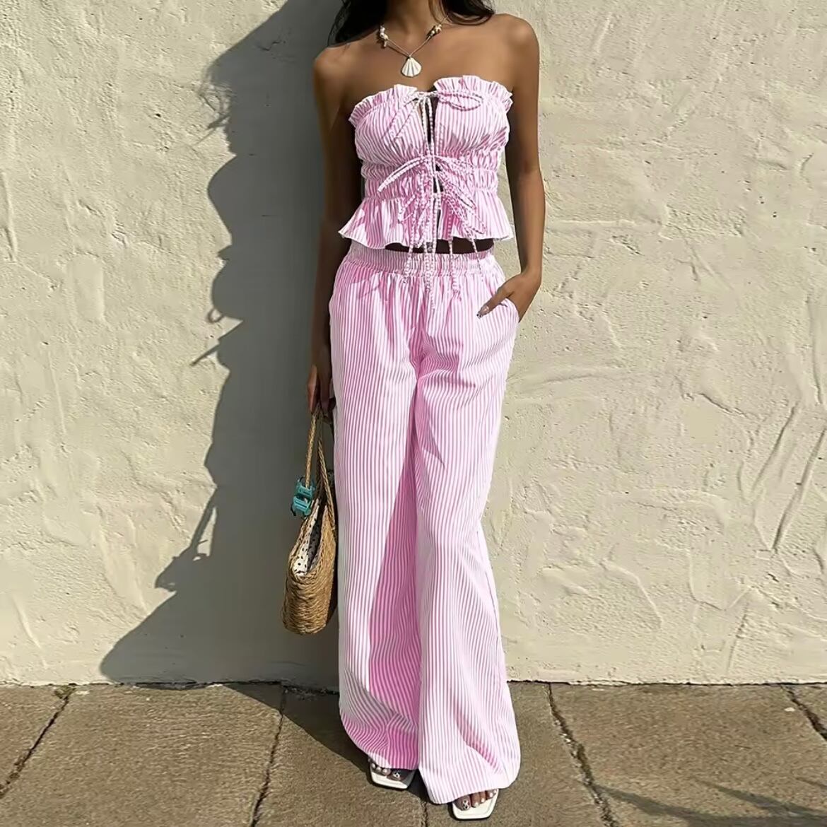 shirring bare top set up