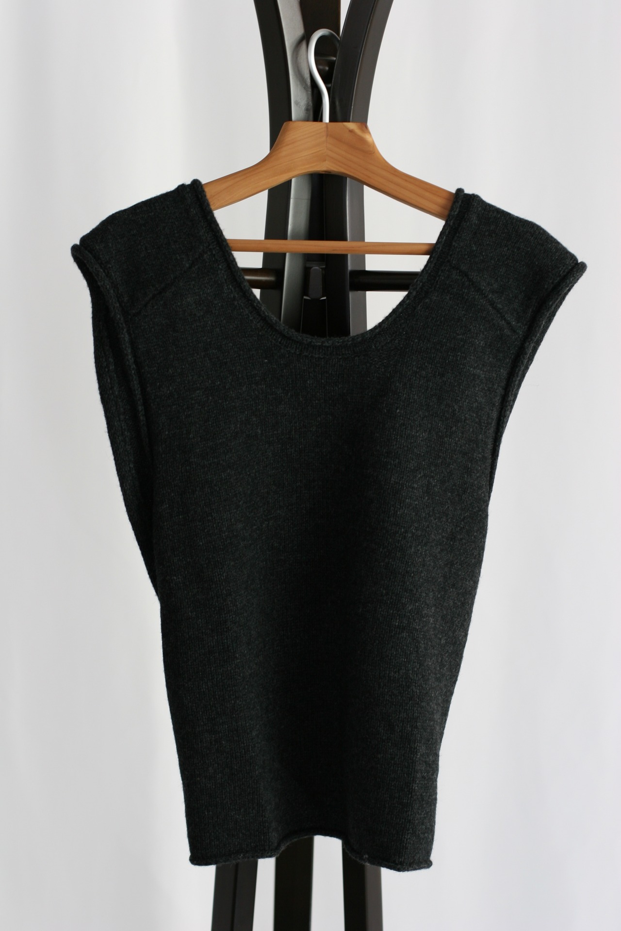 【Gauze#】Back cross knit vest（G1236）