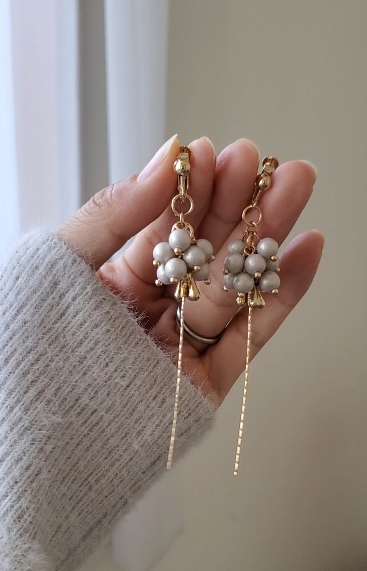 グレーパールロングアクセサリー