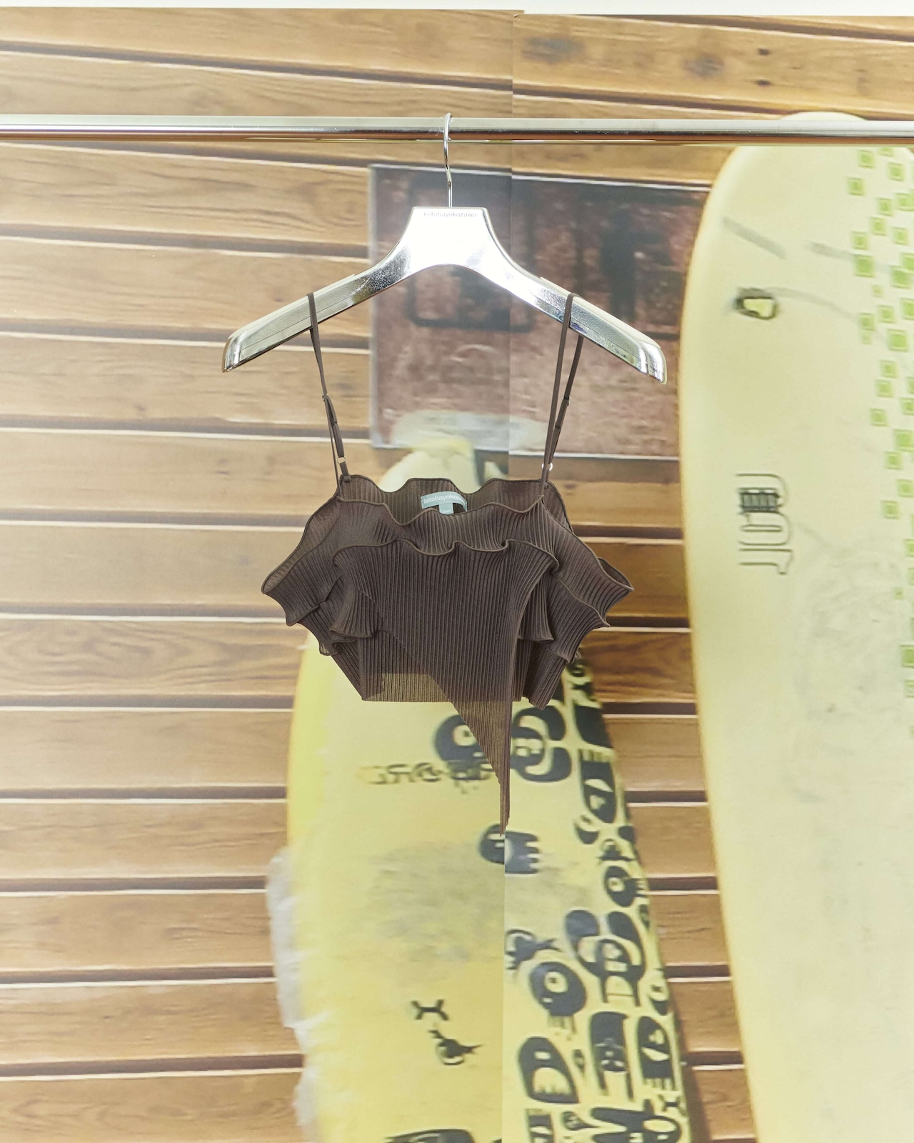 kotoha yokozawa todo - Ripple Sheer Camisole :Brown|メロウフリル/シアーリブ/アジャスター肩紐