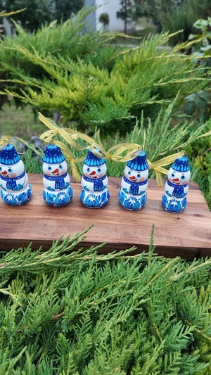 クリスマスデコレーション　スノーマン3点セット（ティモシェンコ作）