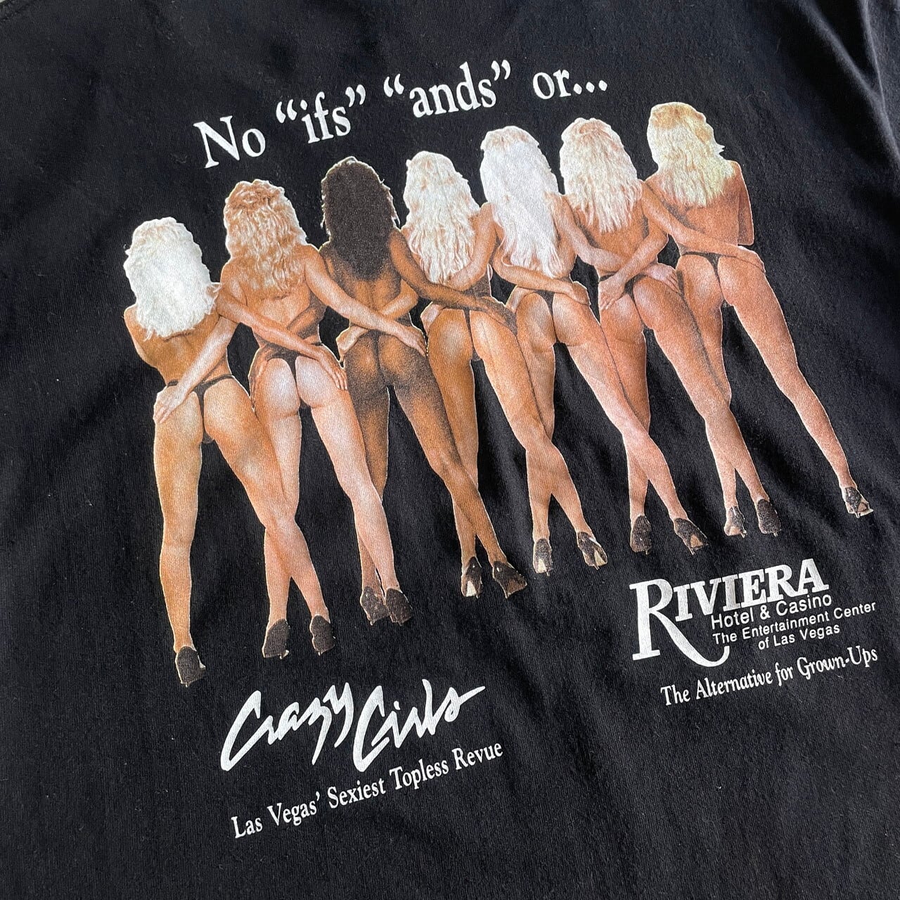 00年代 RIVIERA HOTEL&CASINO エロ バックプリントTシャツ メンズL 