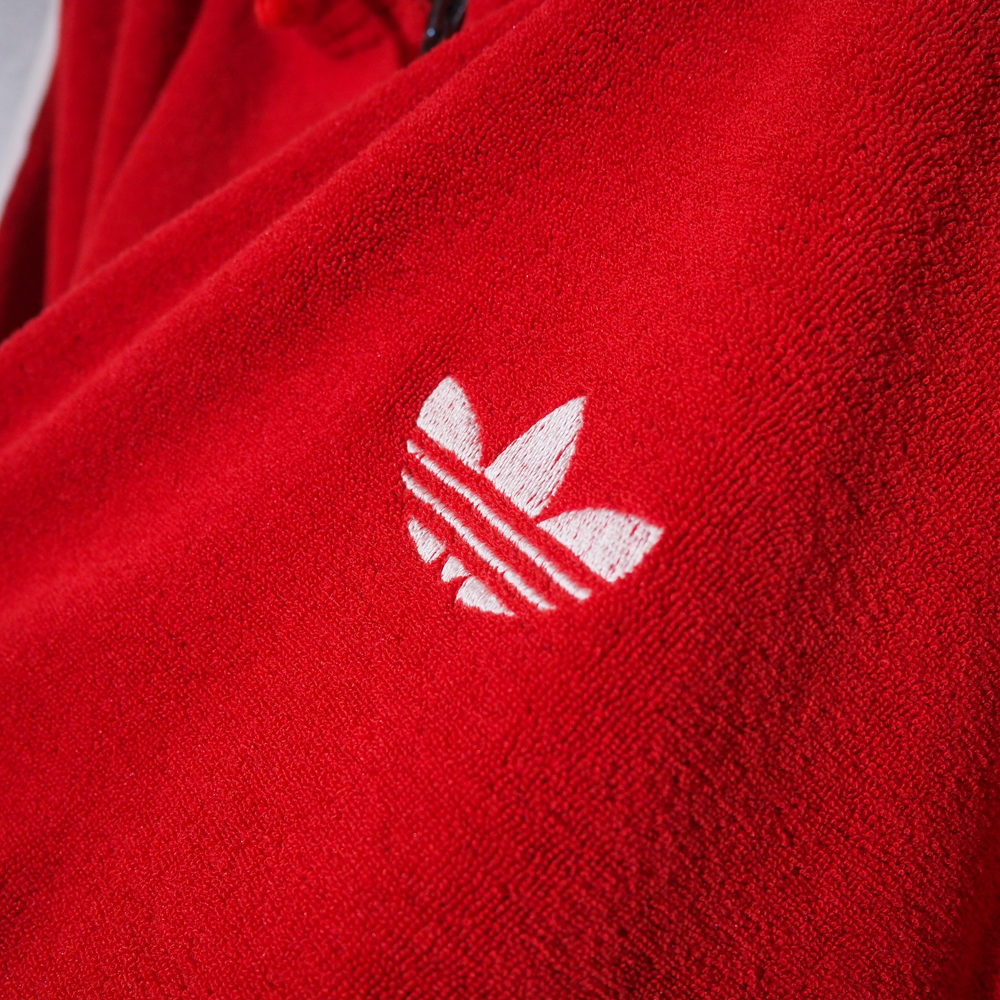 1980s " Old adidas " Pile Fabric vintage full zip Parker