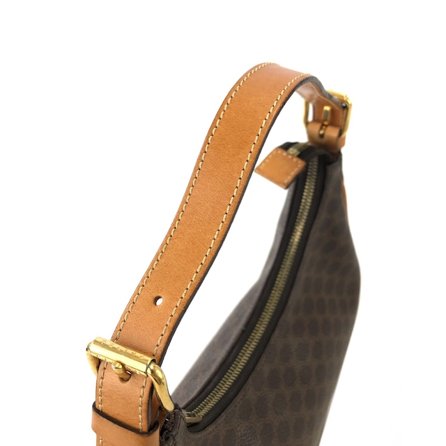 CELINE セリーヌ マカダム PVC レザー AVA ホーボーバッグ ショルダーバッグ ブラウン vintage ヴィンテージ オールド j3grwx