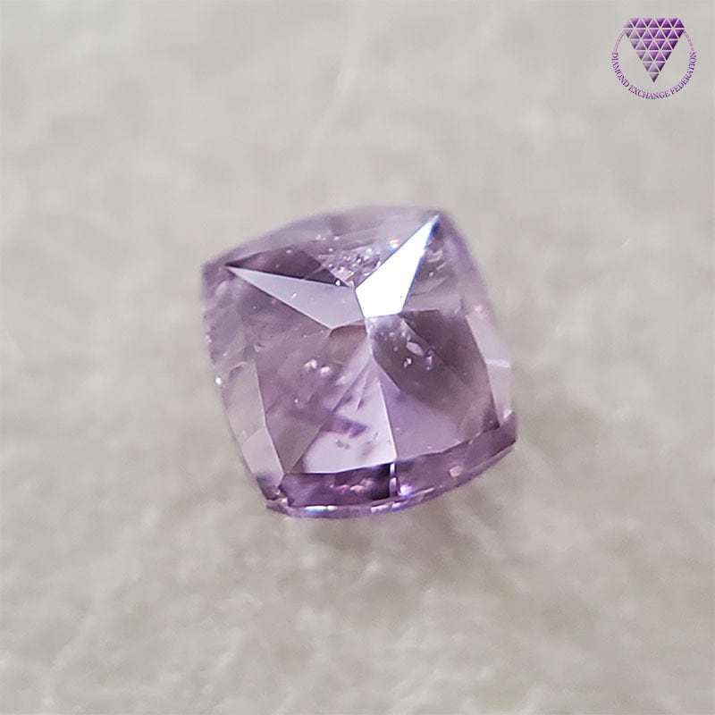 0.080 ct Fancy Deep Purple Pink I1 CGL 天然 ピンク パープル ダイヤモンド ルース クッションシェイプ |  DIAMOND EXCHANGE FEDERATION