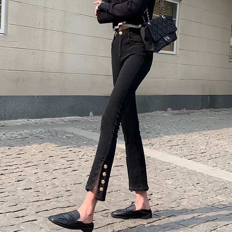 ルーズジーンズ レディーススプリングスタイルハイウェストウェストパンツ 春物 スーパーモール29869164275