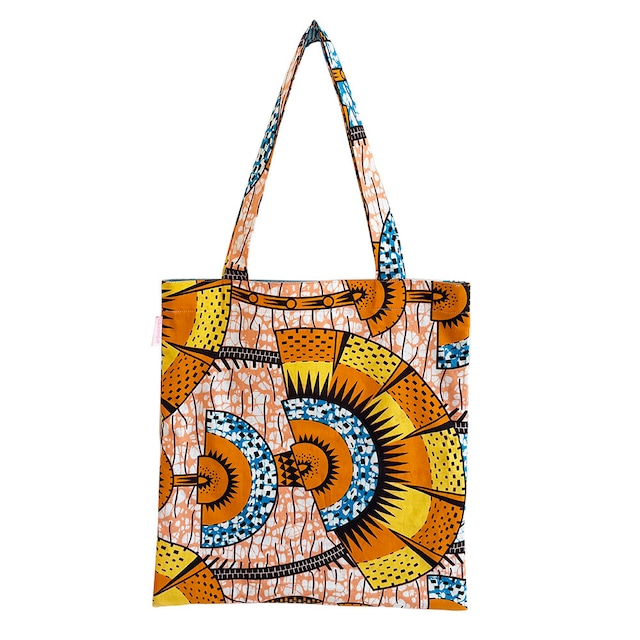 デイリー・ラージトート アフリカンプリント サン・アーク ノートPC 通勤 ヨガ マザーズ 収納力