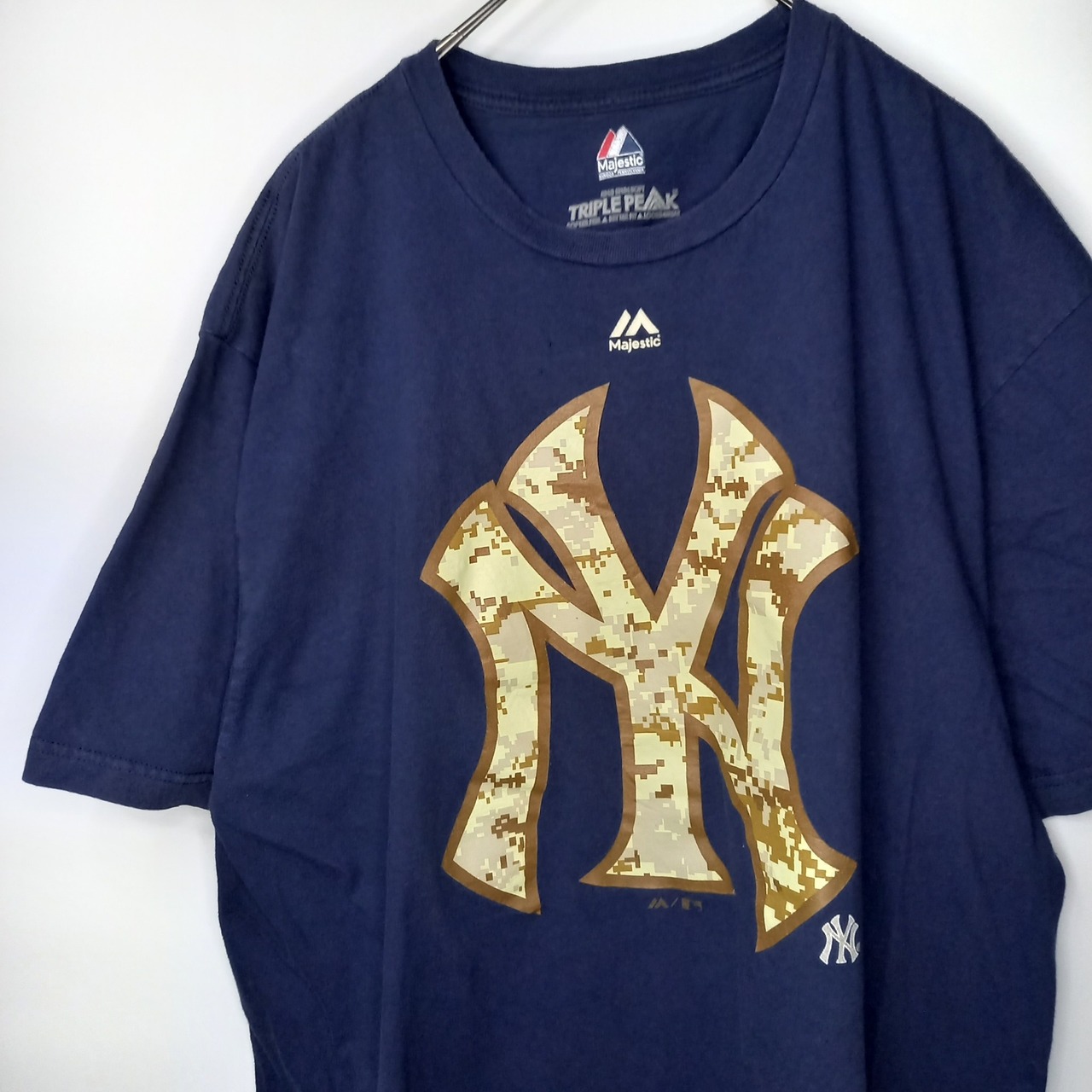マジェスティック　ベースボールTシャツ　ヤンキース　ゲームシャツ　XL