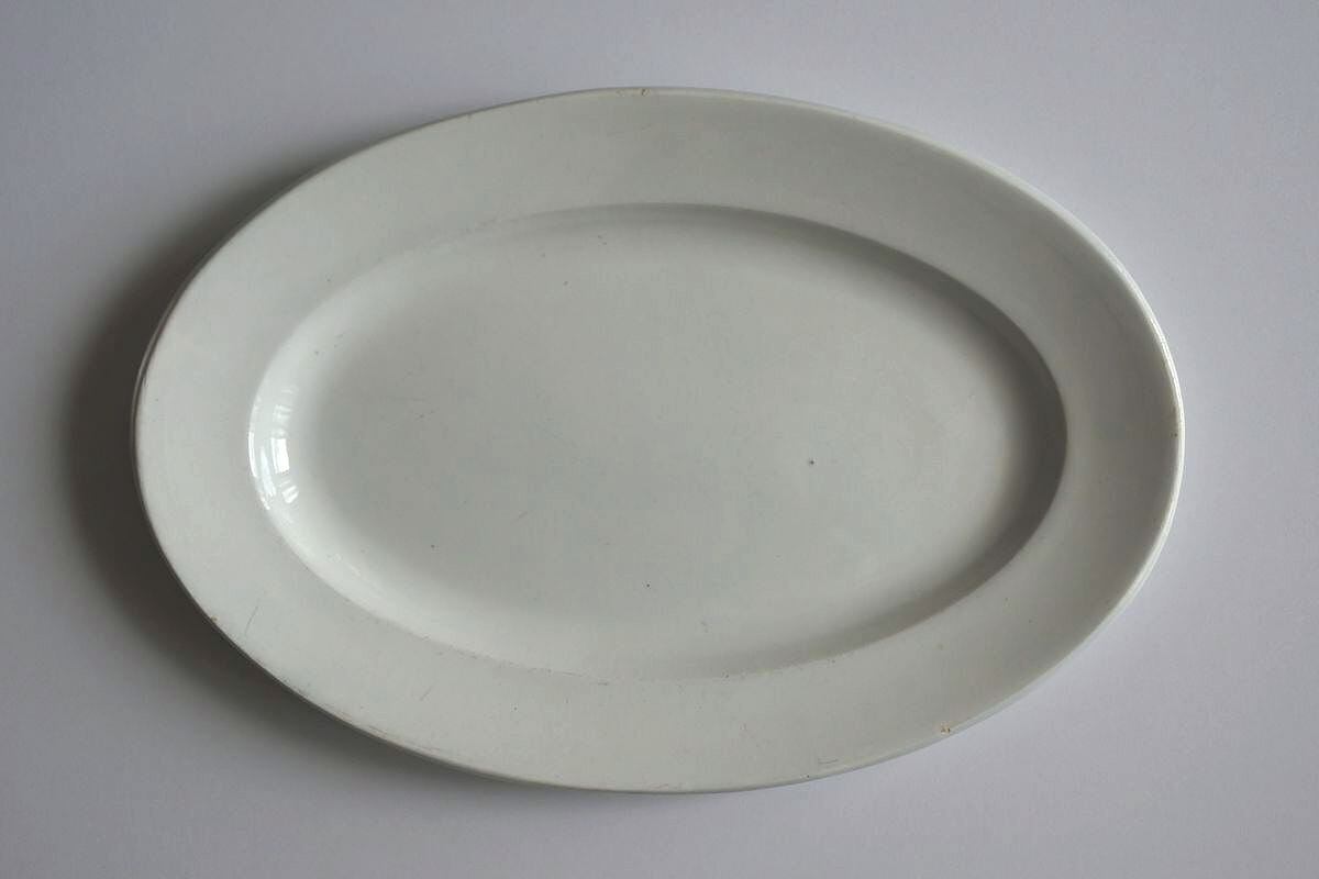 19th C. French Oval Plate, Gien A