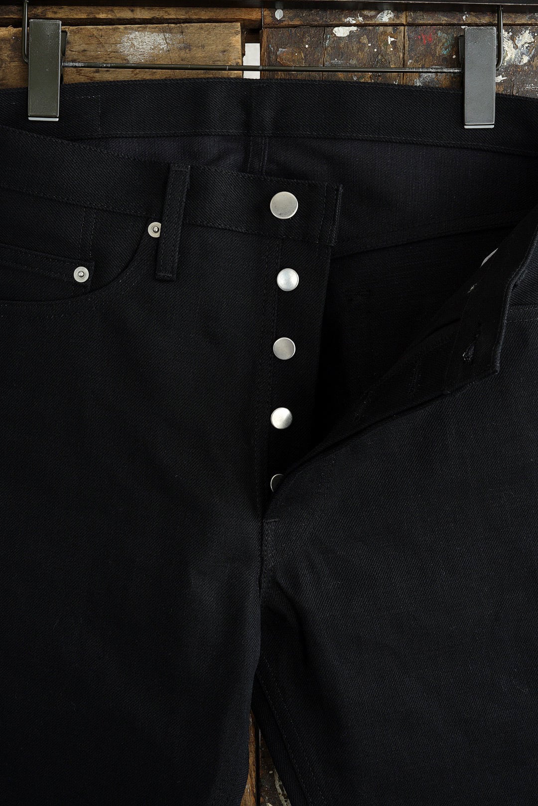 TUKI - 原田服飾研究所 - TYPE 1, AUTHENTIC FIT JEANS (BLACK/BLACK