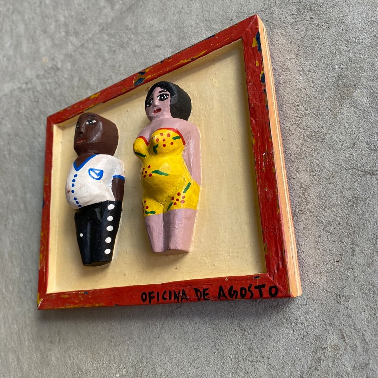 フォークアート OA 壁掛け 額縁 メン&ウーマン