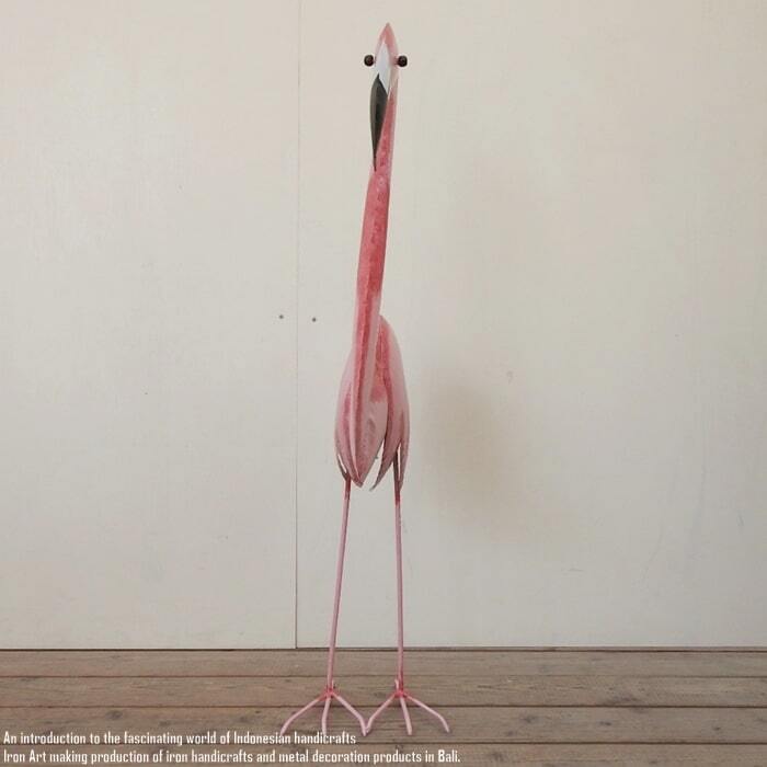 アイアンフラミンゴ Lサイズ フラミンゴ 置物 動物 鳥 オブジェ