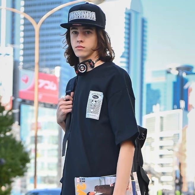 SALE【HIPANDA ハイパンダ】メンズ リフレクタープリントプリント T