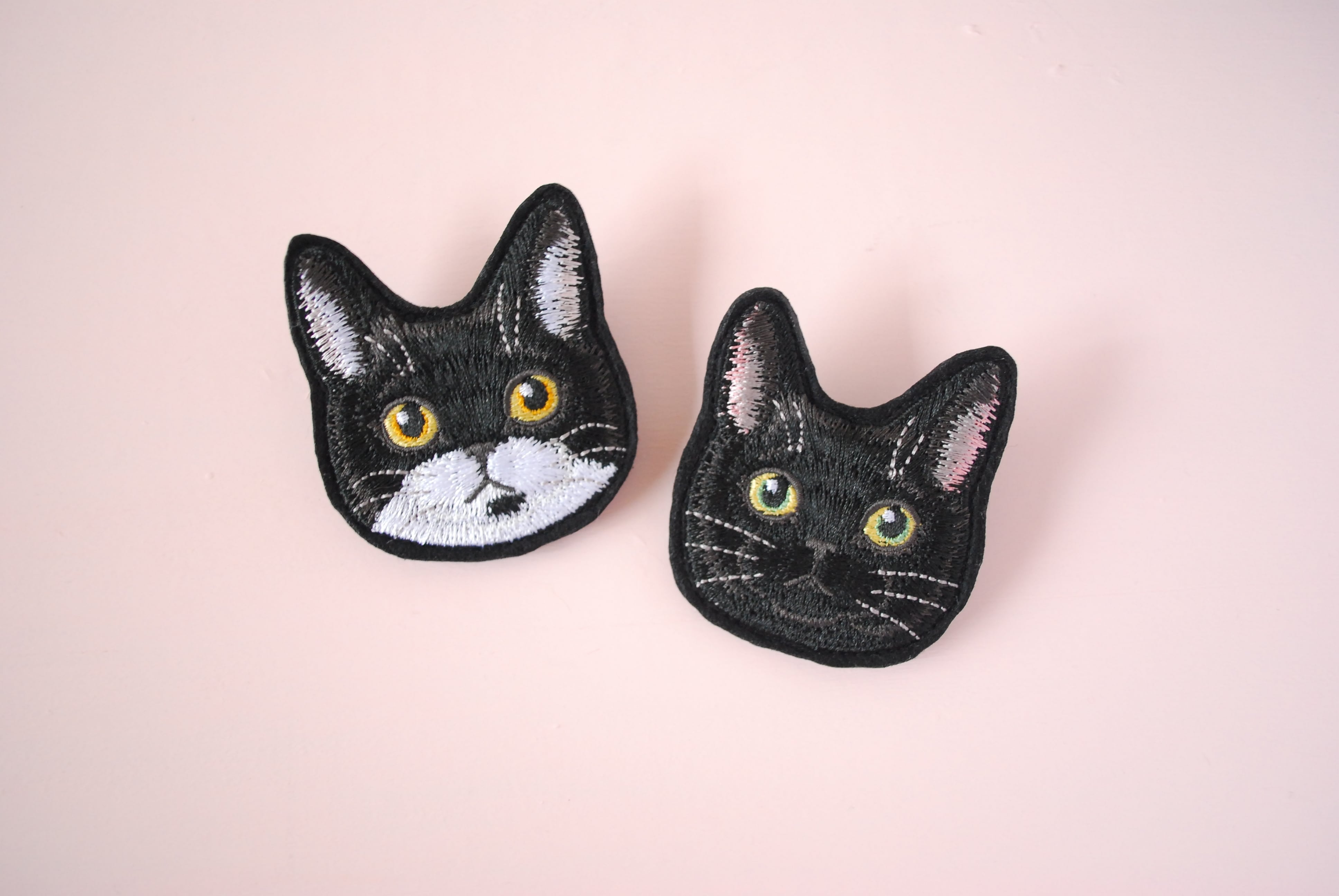 猫ちゃんの刺繍ブローチ | 猫と暮らす洋裁店magical