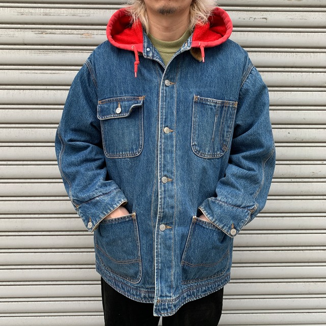 80s ポロカントリー　ラルフローレン　ライナー付きデニムカバーオール　M