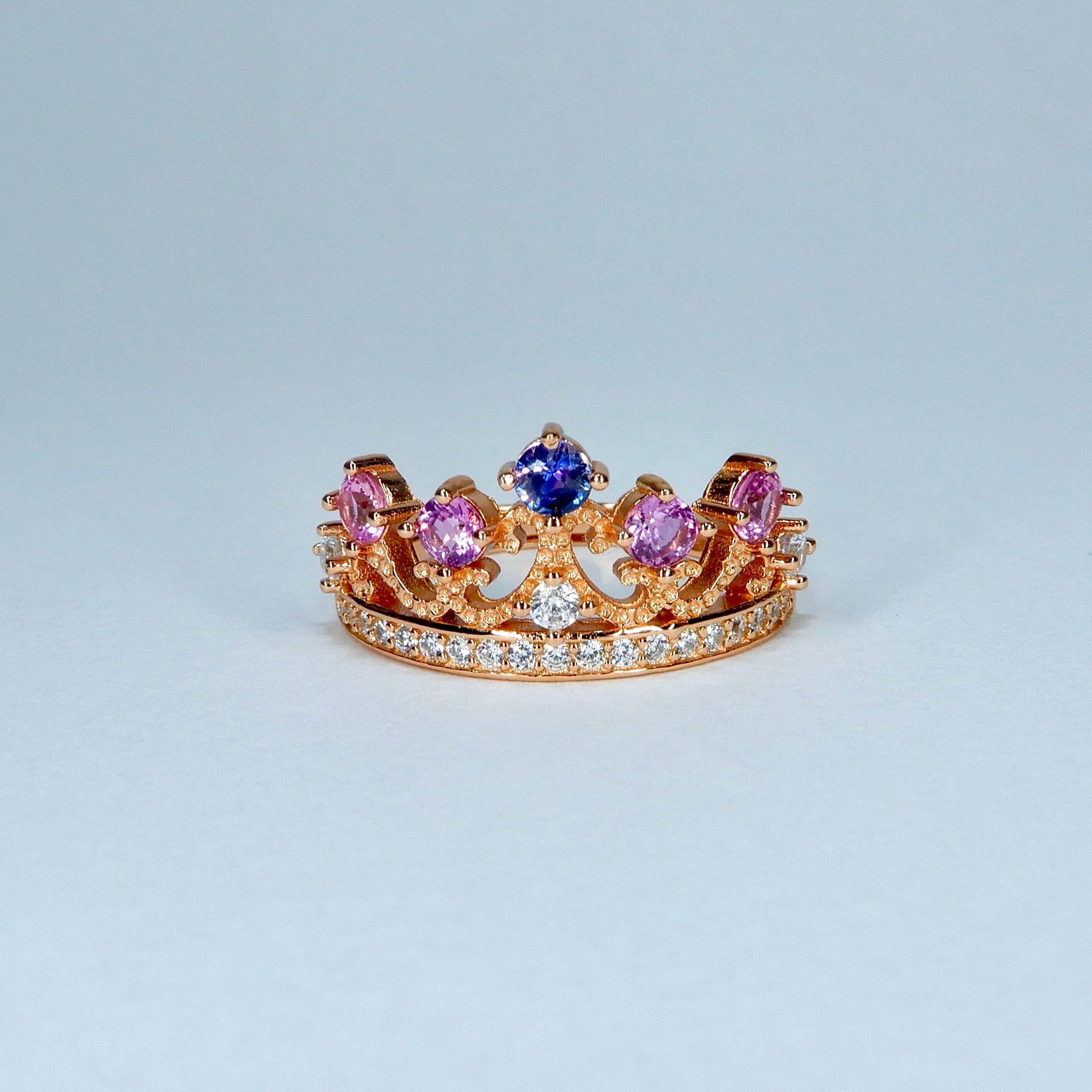 Princess Tiara Ring♦︎非加熱サファイア♦︎