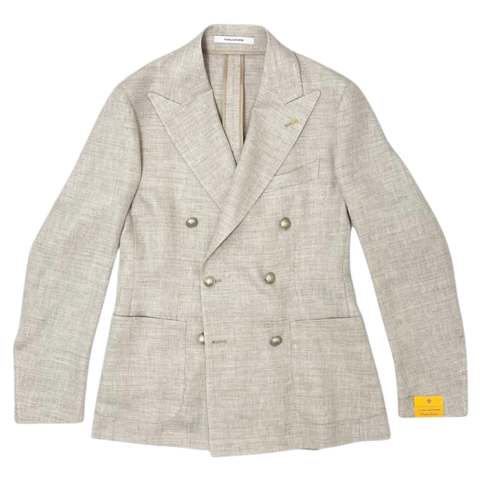 TAGLIATORE(タリアトーレ)DAKAR Herringbone Linen/Wool JACKET(520142S/26E212)/ECRU(EA826)