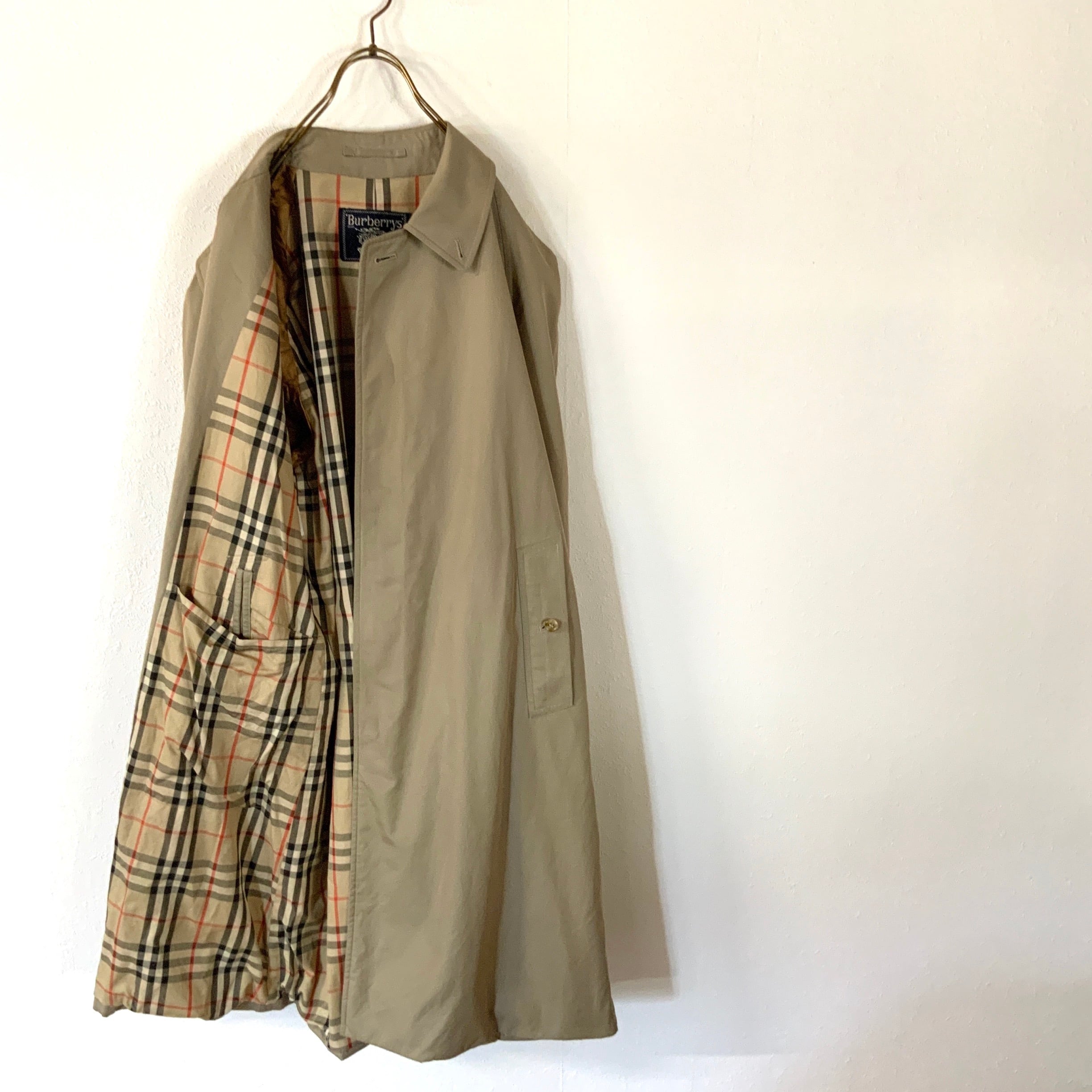 90‘s Burberry ノバチェック ステンカラーコート ベージュ | 古着屋　MOU powered by BASE