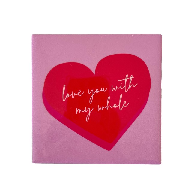 Wall Art Message Tiles "love you with my whole" ウォールアートタイル 壁掛けタイル