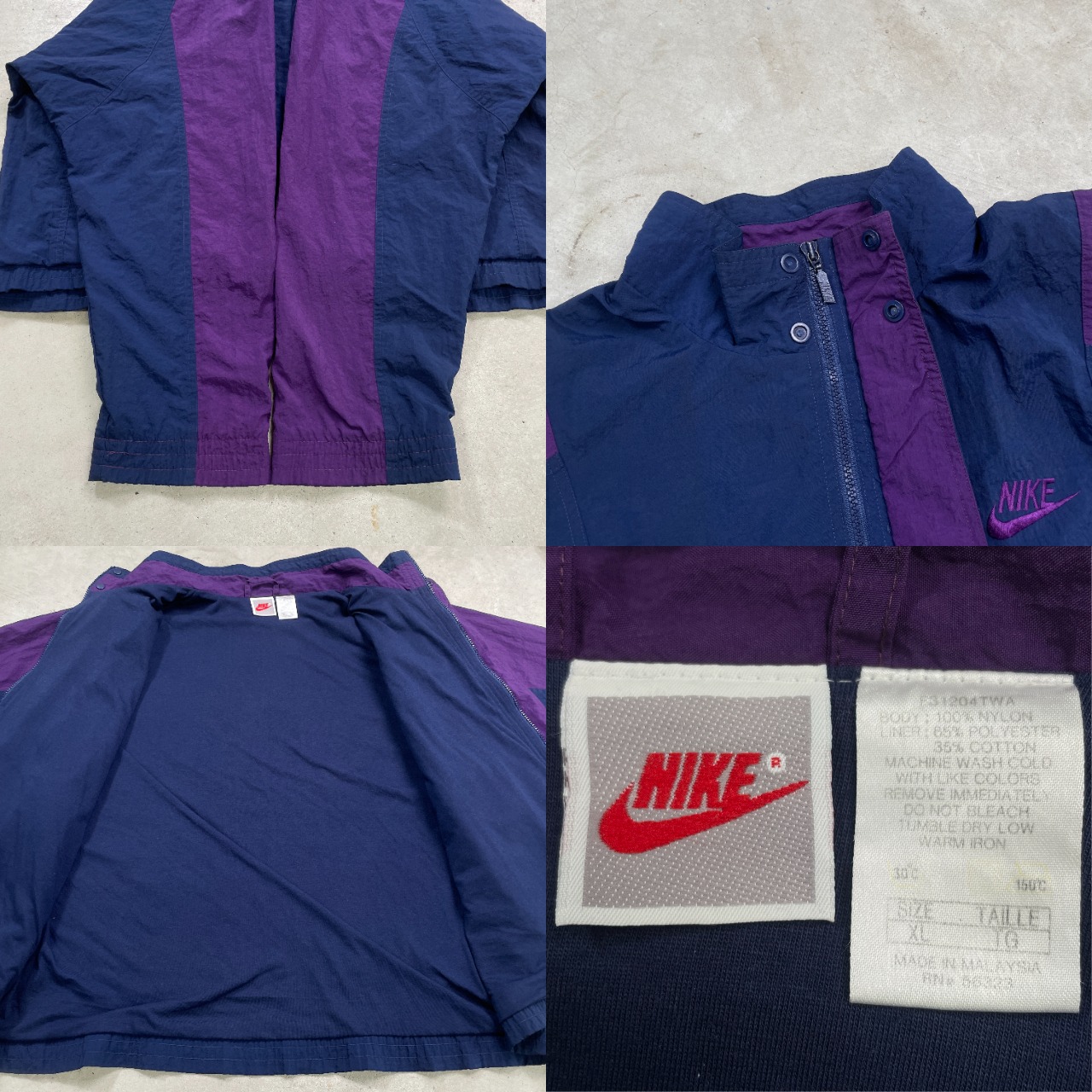 90年代 NIKE ナイキ 銀タグ ナイロンジャケット トラックジャケット ス 